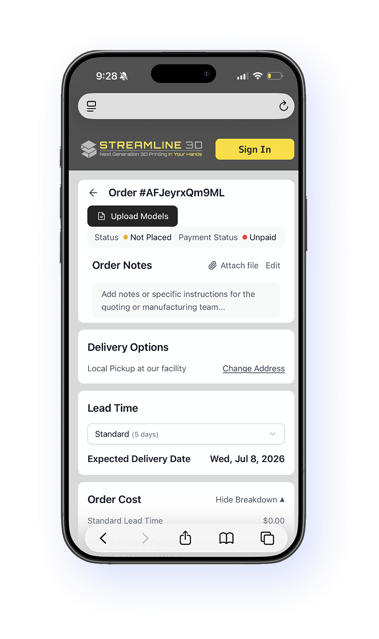 Streamline 3D mobile app